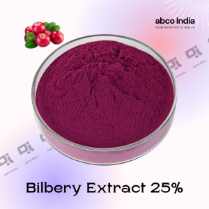 Bilbery Extract 25% by ABCO India. ABCO India is Trusted Supplier of Pharmaceutical and Nutraceutical Raw Materials in New Delhi India.